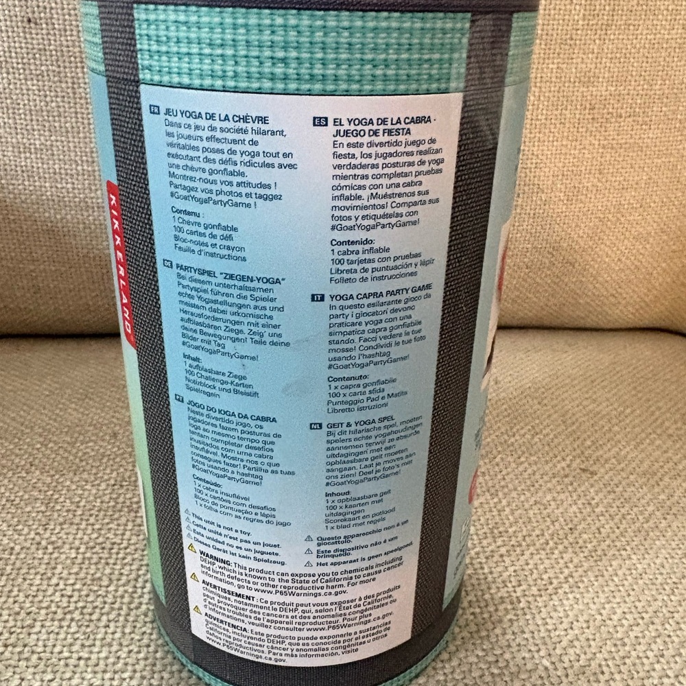 Goat Yoga Party Game - Aqua/Turquoise Mat Case - Picture 2 of 5